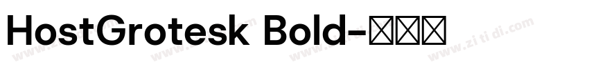 HostGrotesk Bold字体转换